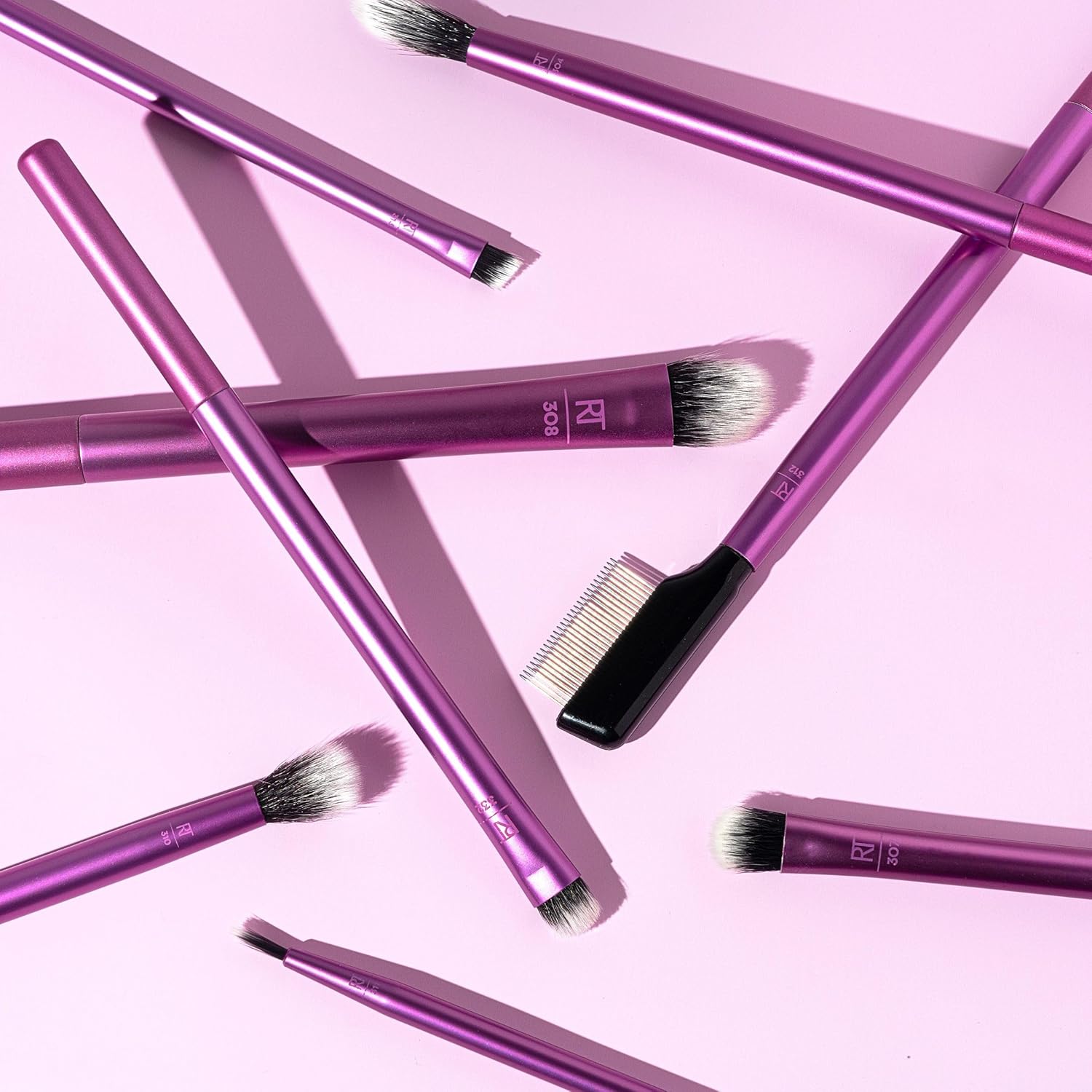 Real Techniques 8-Piece Eye Brush Set - Cruelty-Free, Vegan, Travel-Friendly Gift - Image 7