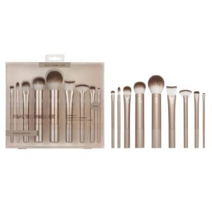 Real Techniques 9-Piece Au Naturale Makeup Brush Set, Travel-Friendly & Cruelty-Free