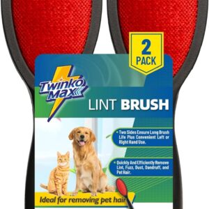 Reusable 2-Sided Lint Brush & Pet Hair Remover for Clothes and Carpets