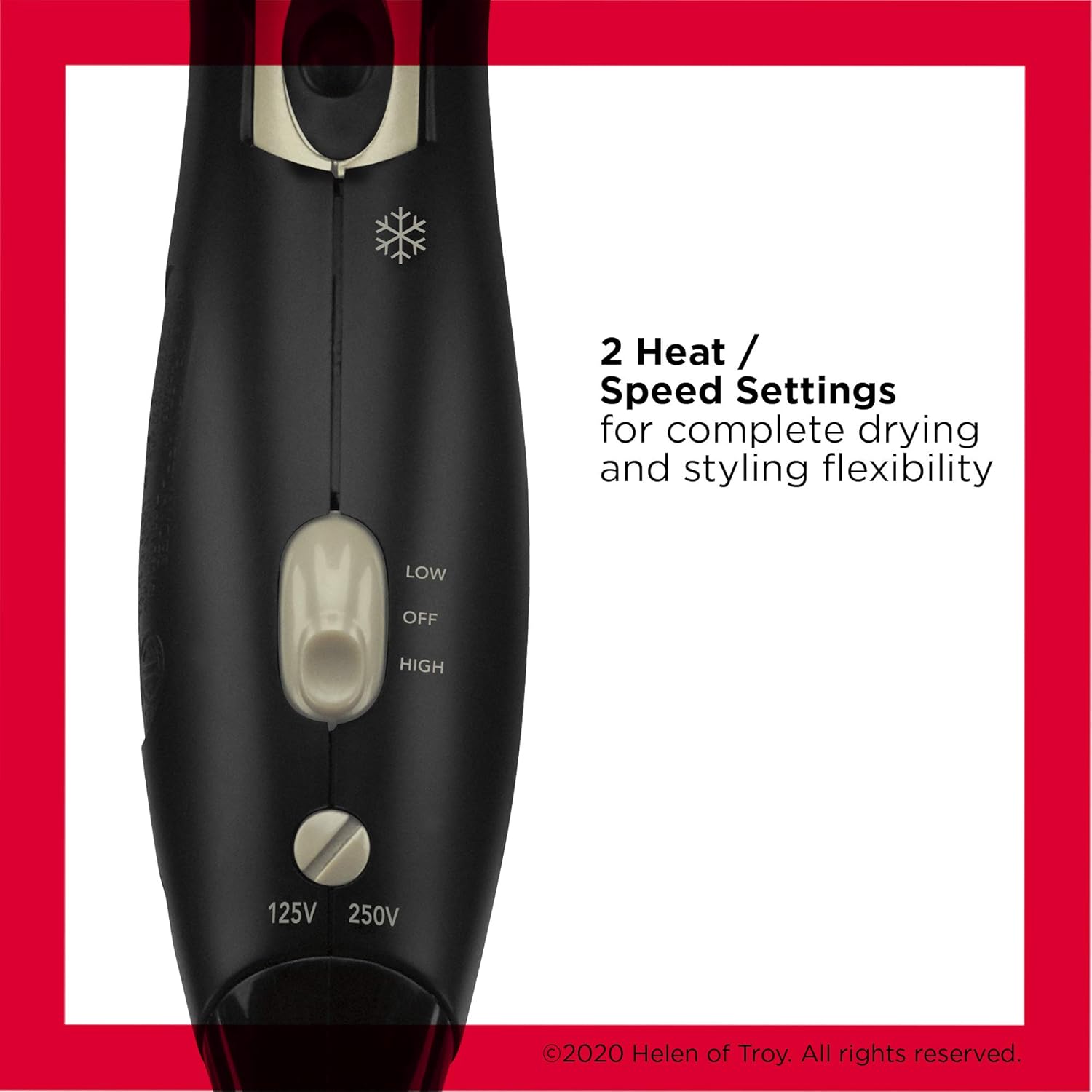 REVLON Compact Folding Handle Hair Dryer |1875W Blow Dryer with Ionic Technology for Salon Styled Finish with Less Frizz and More Shine | Great for Travel (Gold/Black) - Image 4