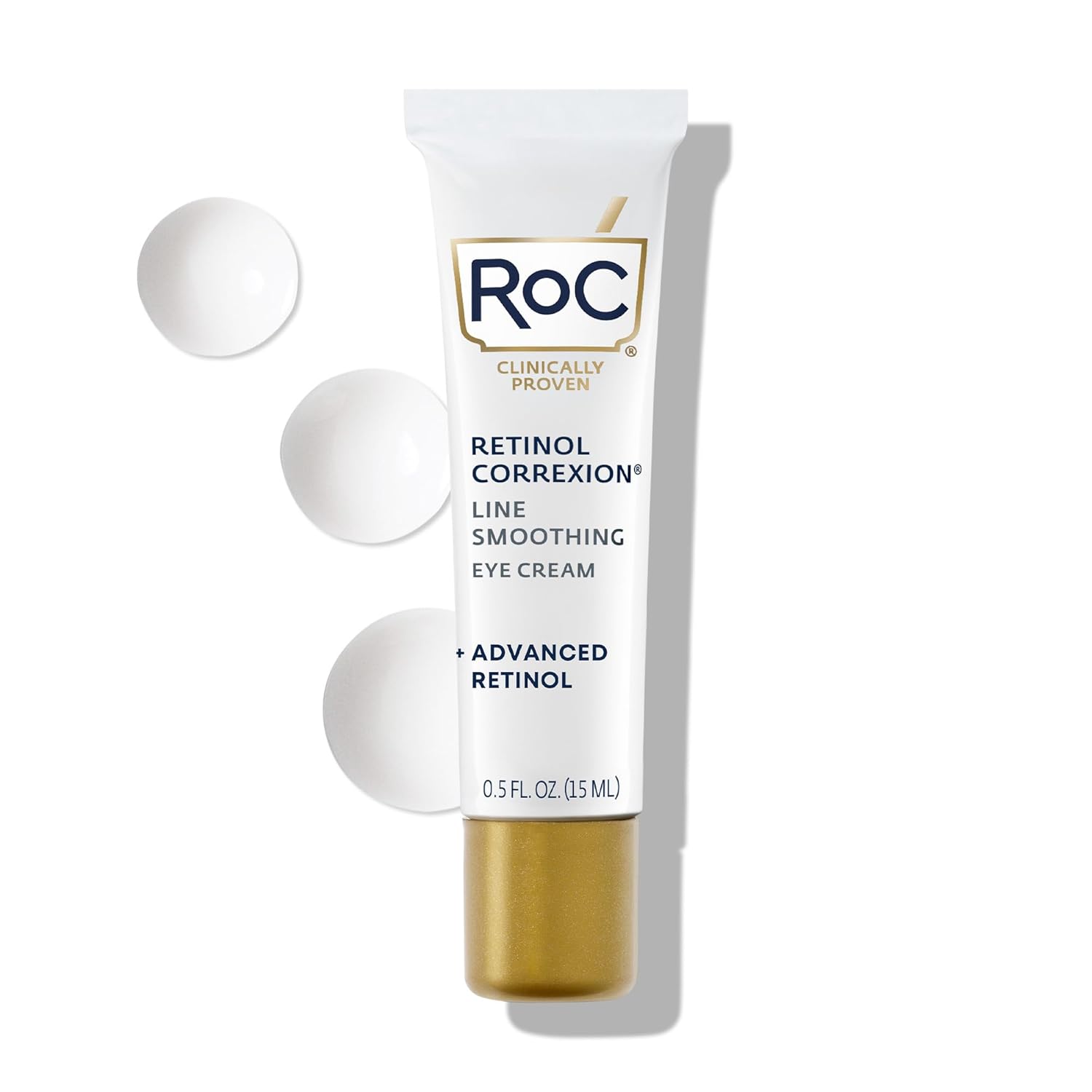 RoC Retinol Under Eye Cream for Dark Circles, Puffiness & Wrinkles, 0.5 oz