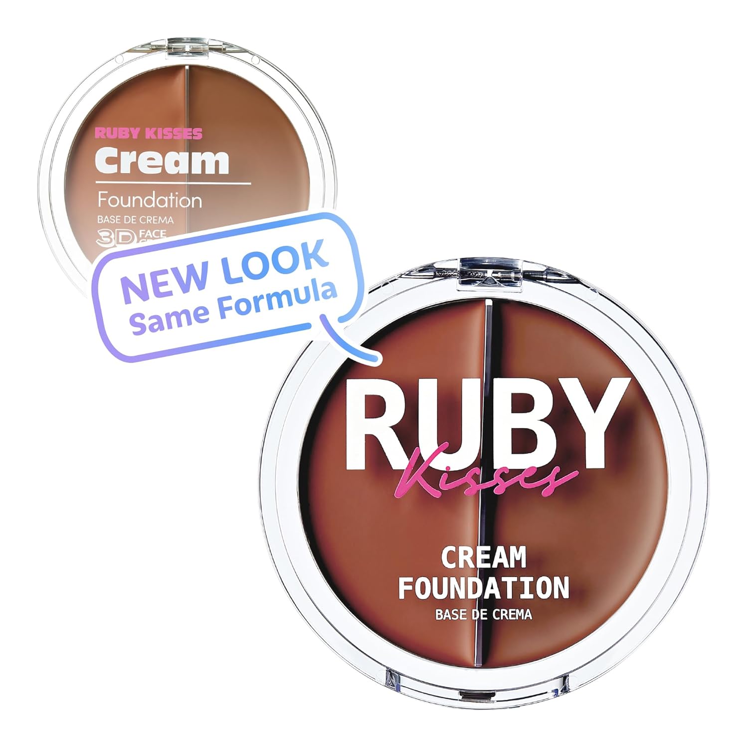 Ruby Kisses 3D Face Creator Cream Foundation & Concealer, Level 13, Long-Lasting, Medium Coverage - Image 2