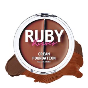 Ruby Kisses 3D Face Creator Cream Foundation & Concealer, Level 13, Long-Lasting, Medium Coverage