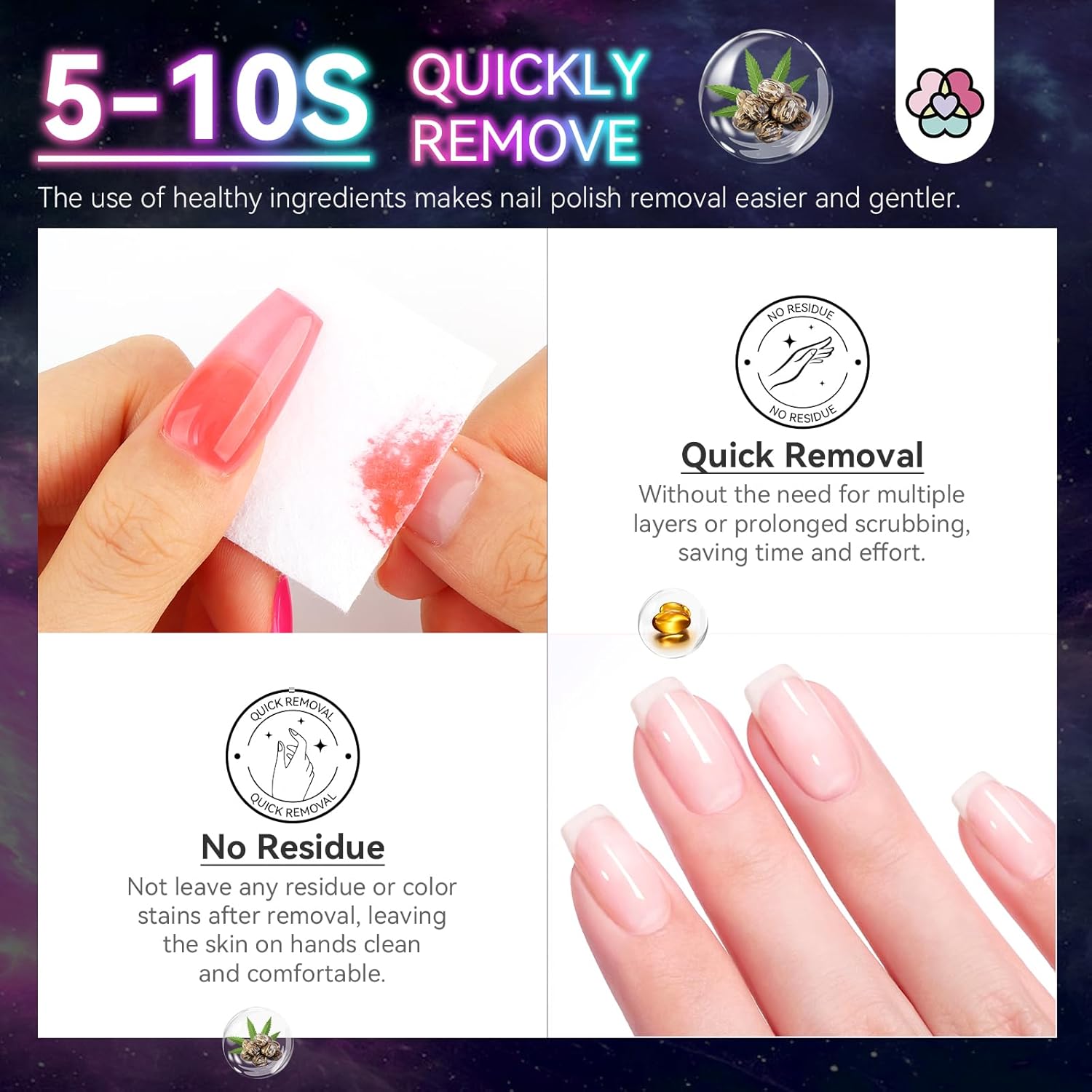 SAVILAND 12-Color Glow-in-the-Dark Vegan Nail Polish Set with Base Coat - Image 5