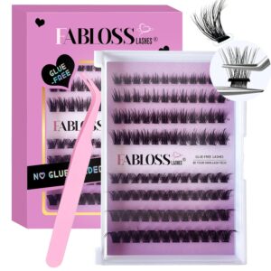 96Pcs Self Adhesive D Curl Eyelashes Kit – Reusable, No Glue, DIY for Beginners