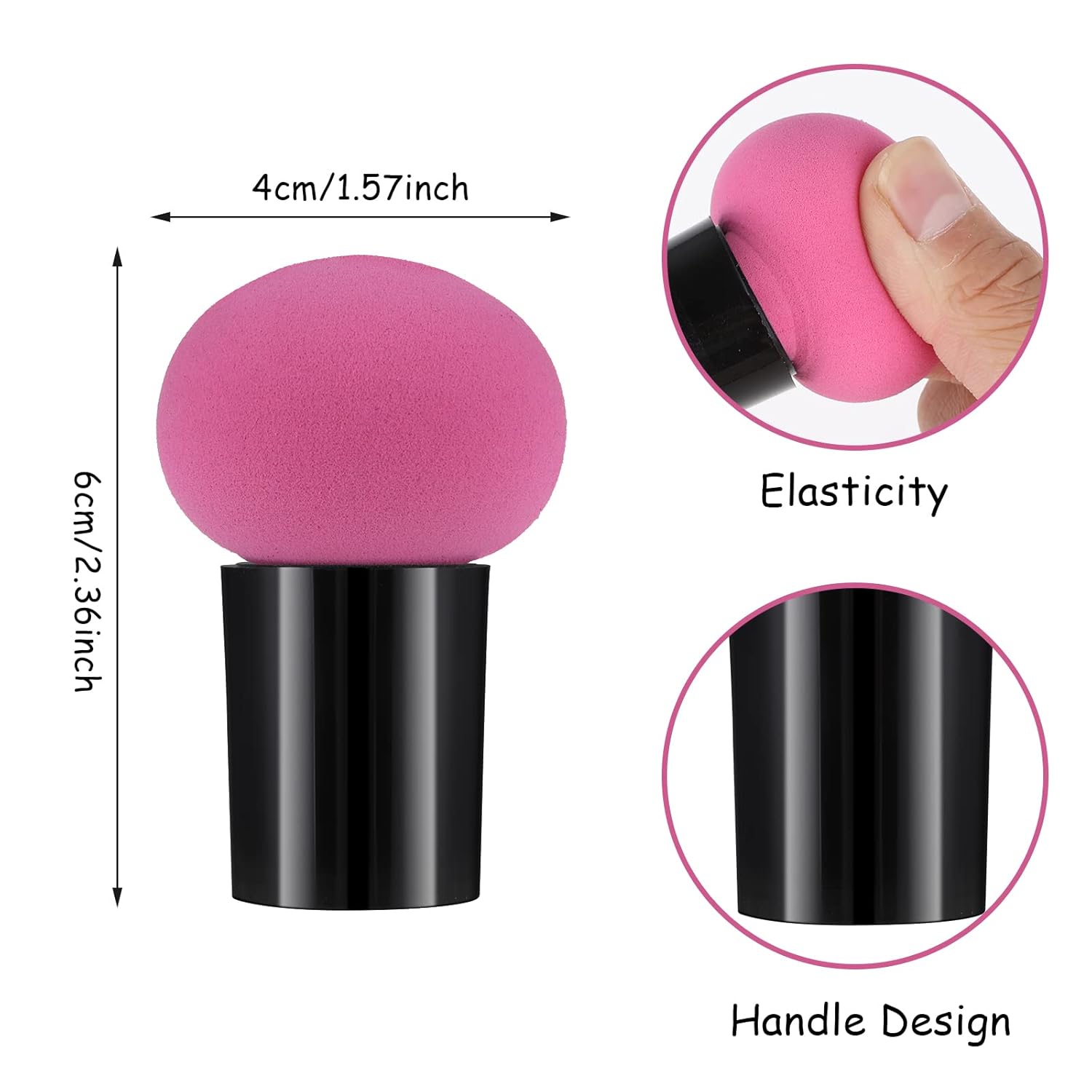 Sibba 4 PCS Makeup Sponge Blender Set with Mini Handle and Holder - Image 9