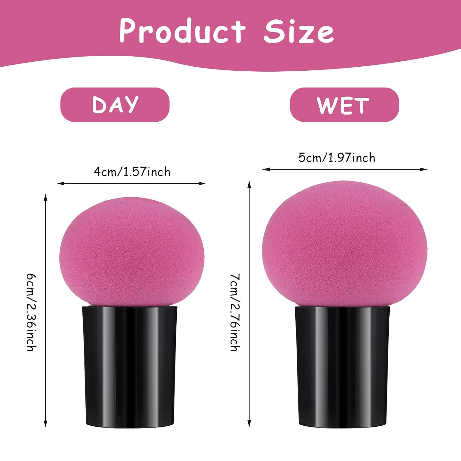 Sibba 4 PCS Makeup Sponge Blender Set with Mini Handle and Holder - Image 7