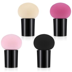 Sibba 4 PCS Makeup Sponge Blender Set with Mini Handle and Holder