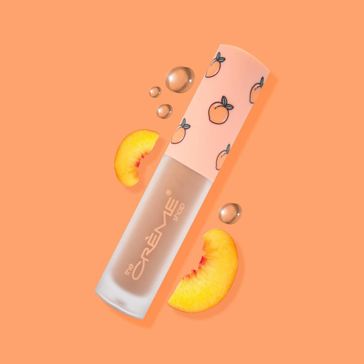 The Crème Shop Moisturizing Lip Gloss | Hydrating Oil & Conditioning Treatment with Nourishing Jojoba Oil, Coconut Oil and Essential Vitamin C | Made in Korea | - Peach Cobbler - Image 2