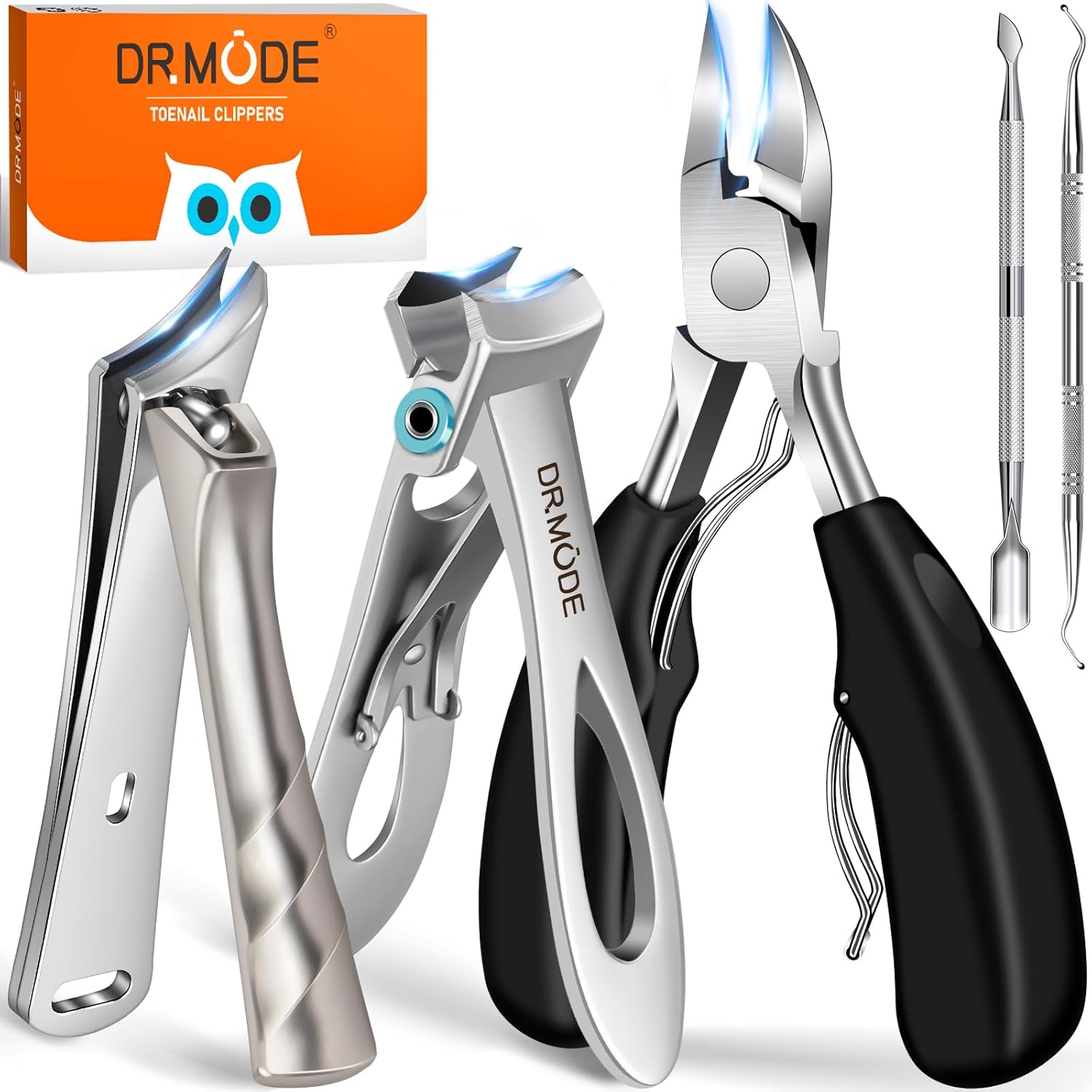 Heavy Duty Toenail Clippers for Seniors, Thick Nails, Long Handle, Curved Blade