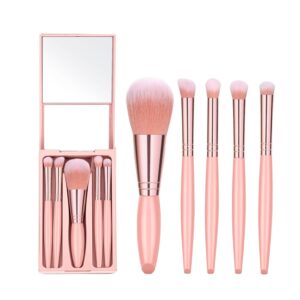 Travel Makeup Brush Set with Case - Mini Eyeshadow Brushes Included