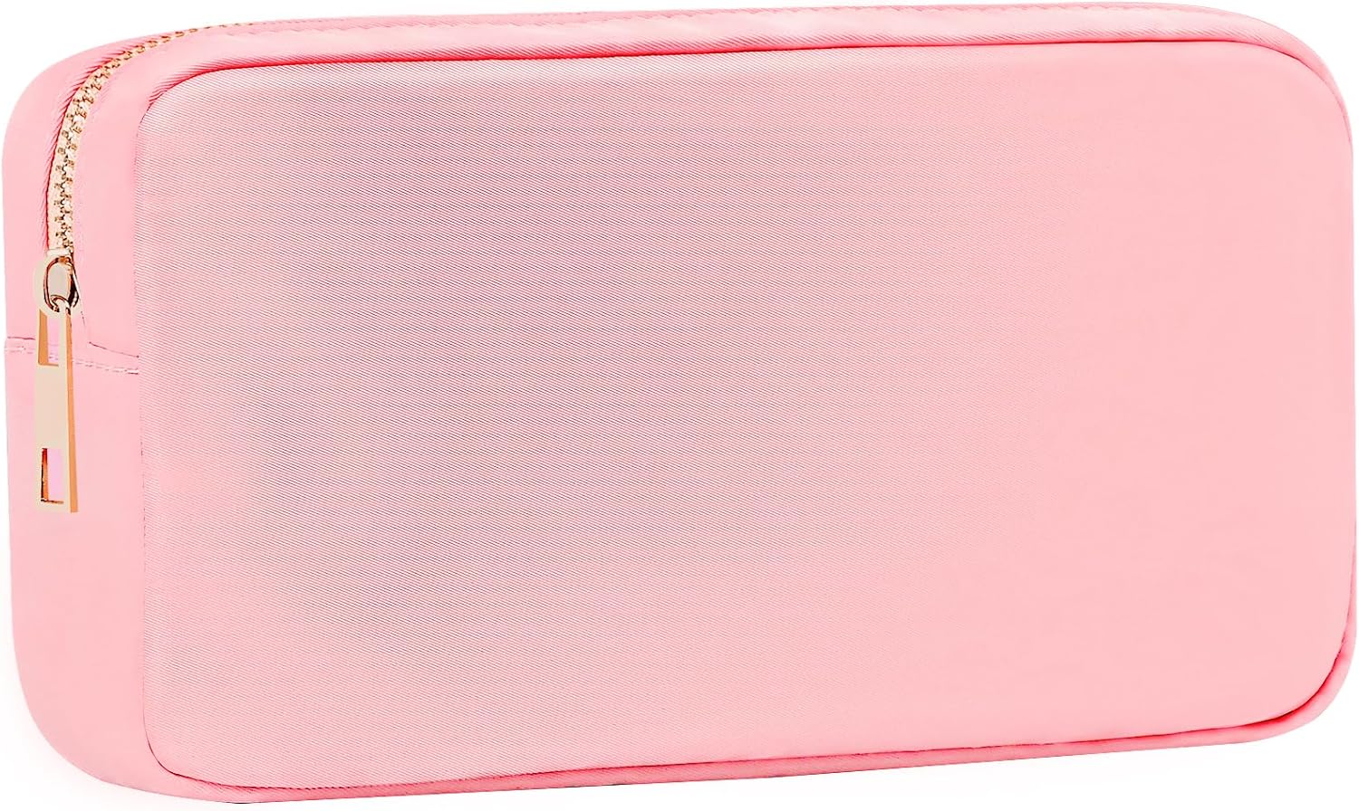Travel Size Toiletries Kit Makeup Bag Pouch for Purse Women Suncren Bag Nylon Cosmetic Pouch with Zipper Pocket (Pink,M)