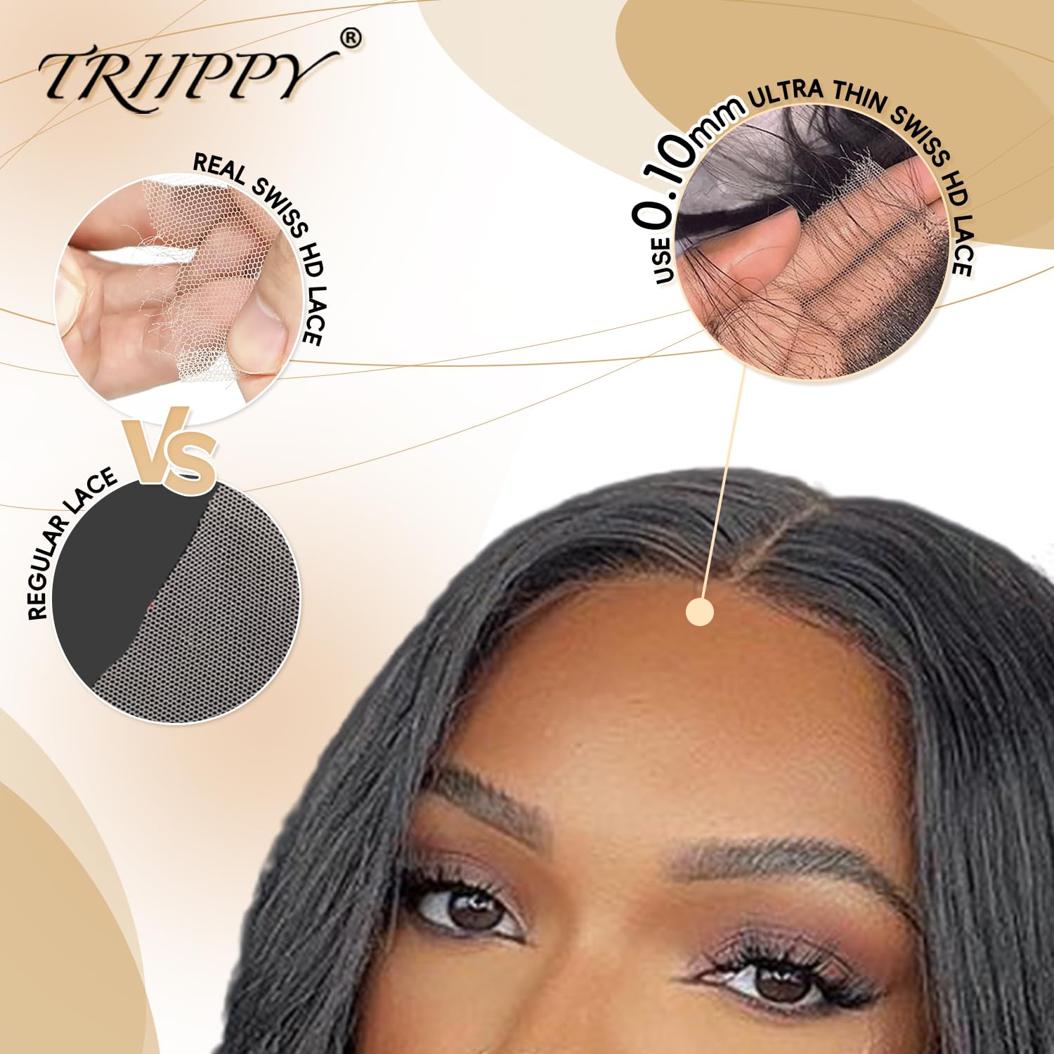 Triippy Raw Hair 18'' Body Wave 2x6 HD Lace Closure, Less Shedding - Image 3