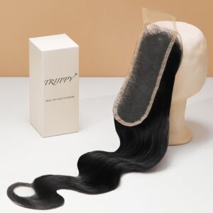 Triippy Raw Hair 18'' Body Wave 2x6 HD Lace Closure, Less Shedding