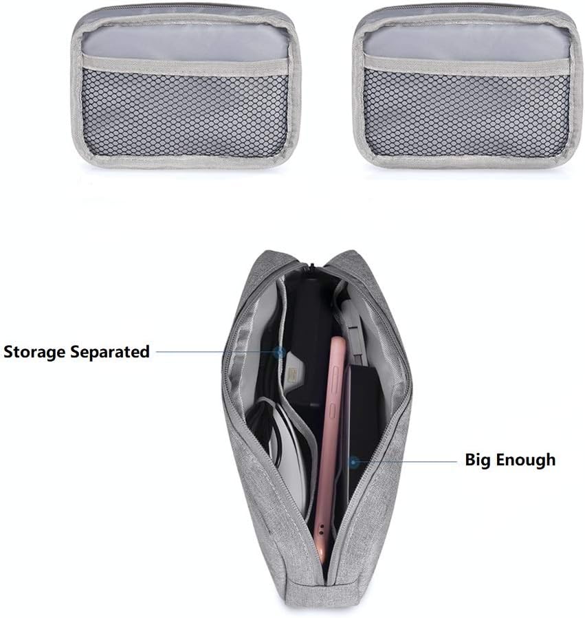 Durable Gray Soft Carrying Case Bag for Travel, Business & Cosmetics (Small+Big) - Image 4
