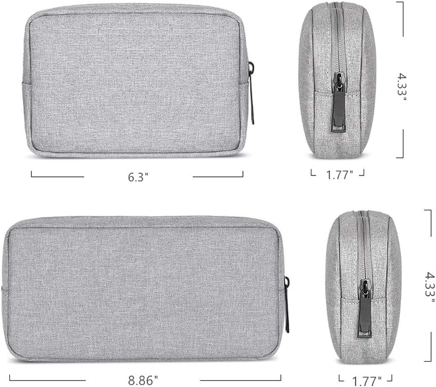 Durable Gray Soft Carrying Case Bag for Travel, Business & Cosmetics (Small+Big) - Image 2