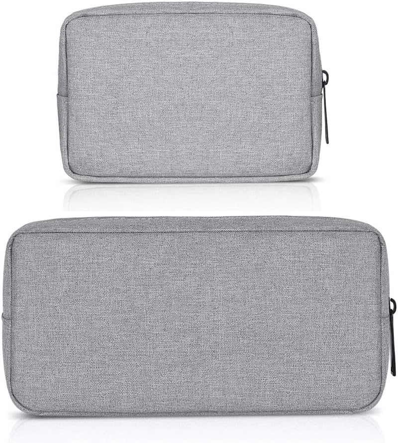Durable Gray Soft Carrying Case Bag for Travel, Business & Cosmetics (Small+Big)