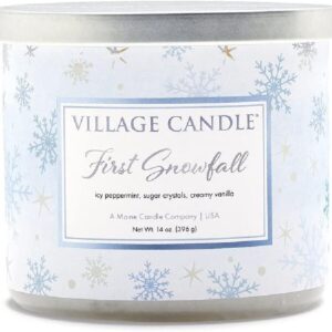 Village Candle First Snowfall 14 oz. Scented 3-Wick Luminary Glass Bowl