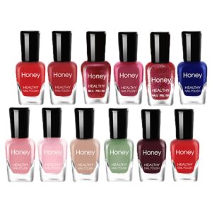 12-Pack Non-Toxic Peel-Off Water-Based Nail Polish Set for Women and Teens