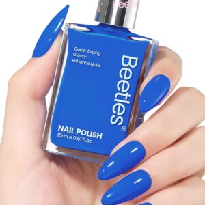 Beetles 15ml Paulina Lapis Blue Nail Polish - Fast Drying & Long Lasting