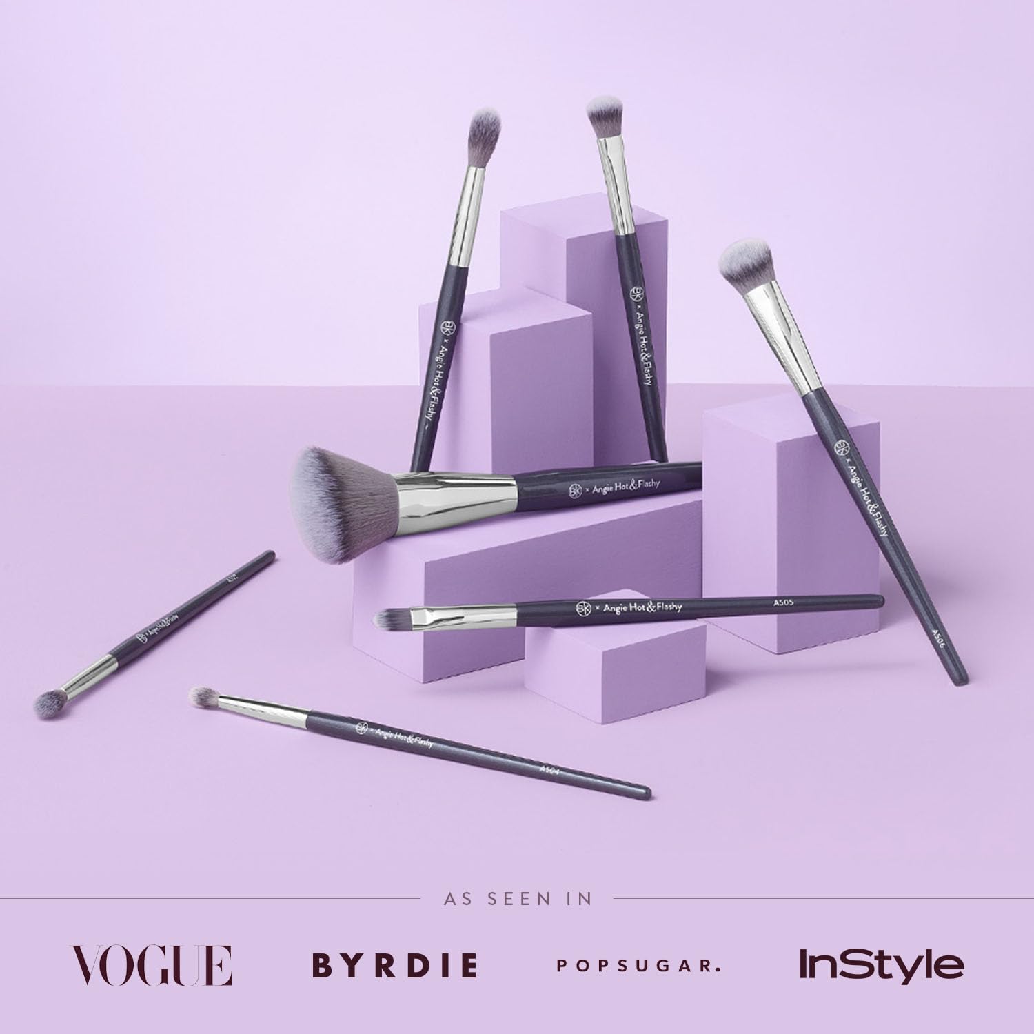 BK Beauty Angie Hot & Flashy 7-Piece Makeup Brush Set for Concealer & More - Image 2