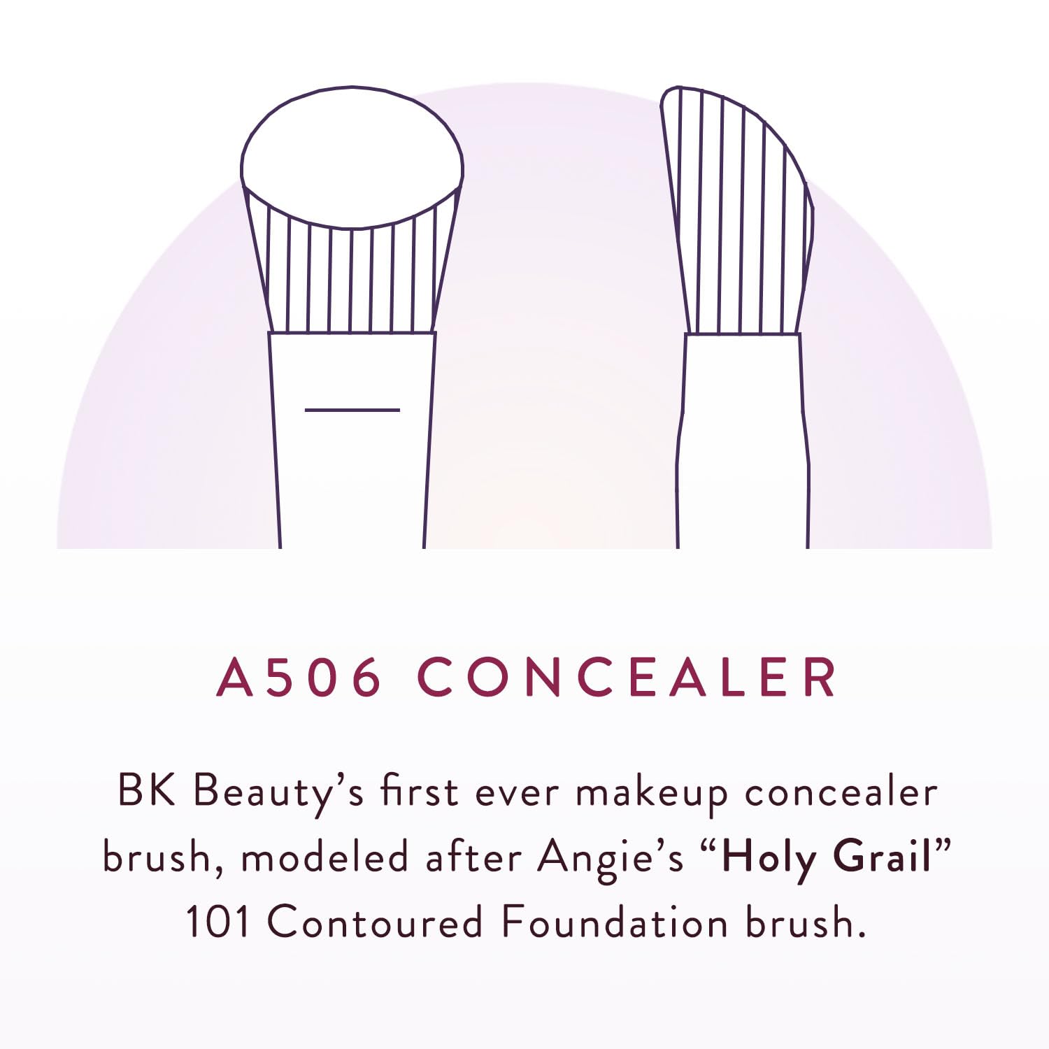 BK Beauty Angie Hot & Flashy 7-Piece Makeup Brush Set for Concealer & More - Image 6