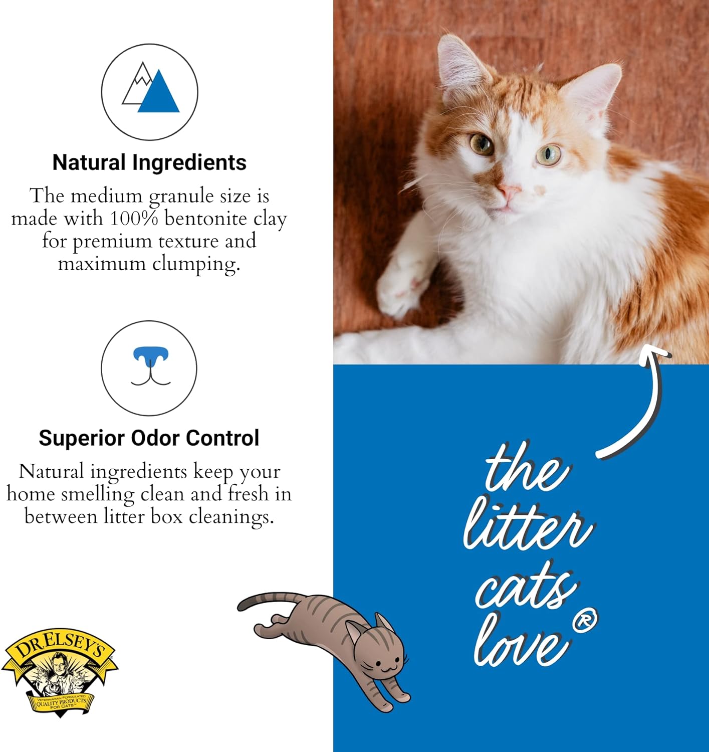 Dr. Elsey's 40lbs Unscented Multi-Cat Litter - Hard Clumping, Low Dust, Odor Control - Image 4