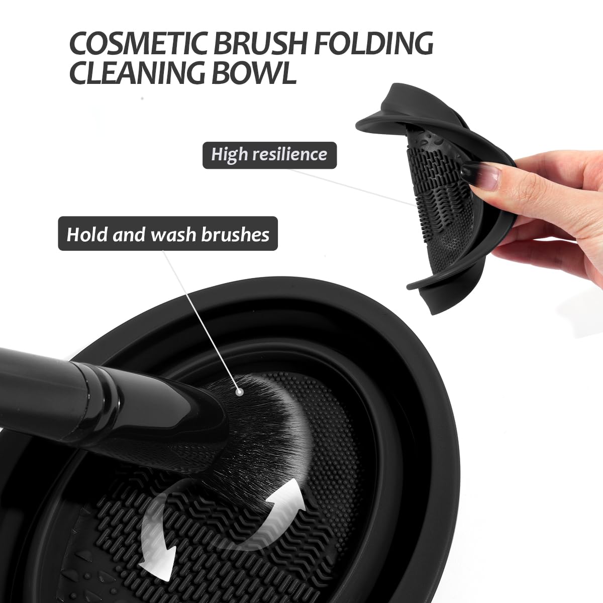 MAANGE 54-Piece Black Makeup Brush and Accessory Set for Women, New Condition - Image 9