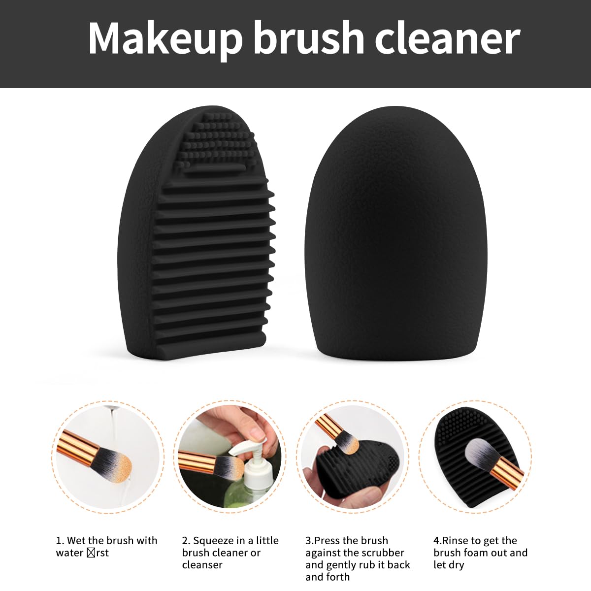 MAANGE 54-Piece Black Makeup Brush and Accessory Set for Women, New Condition - Image 8