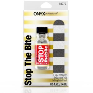 Onyx Stop the Bite Nail Polish 0.5 Fl Oz - Growth Aid & Base/Top Coat