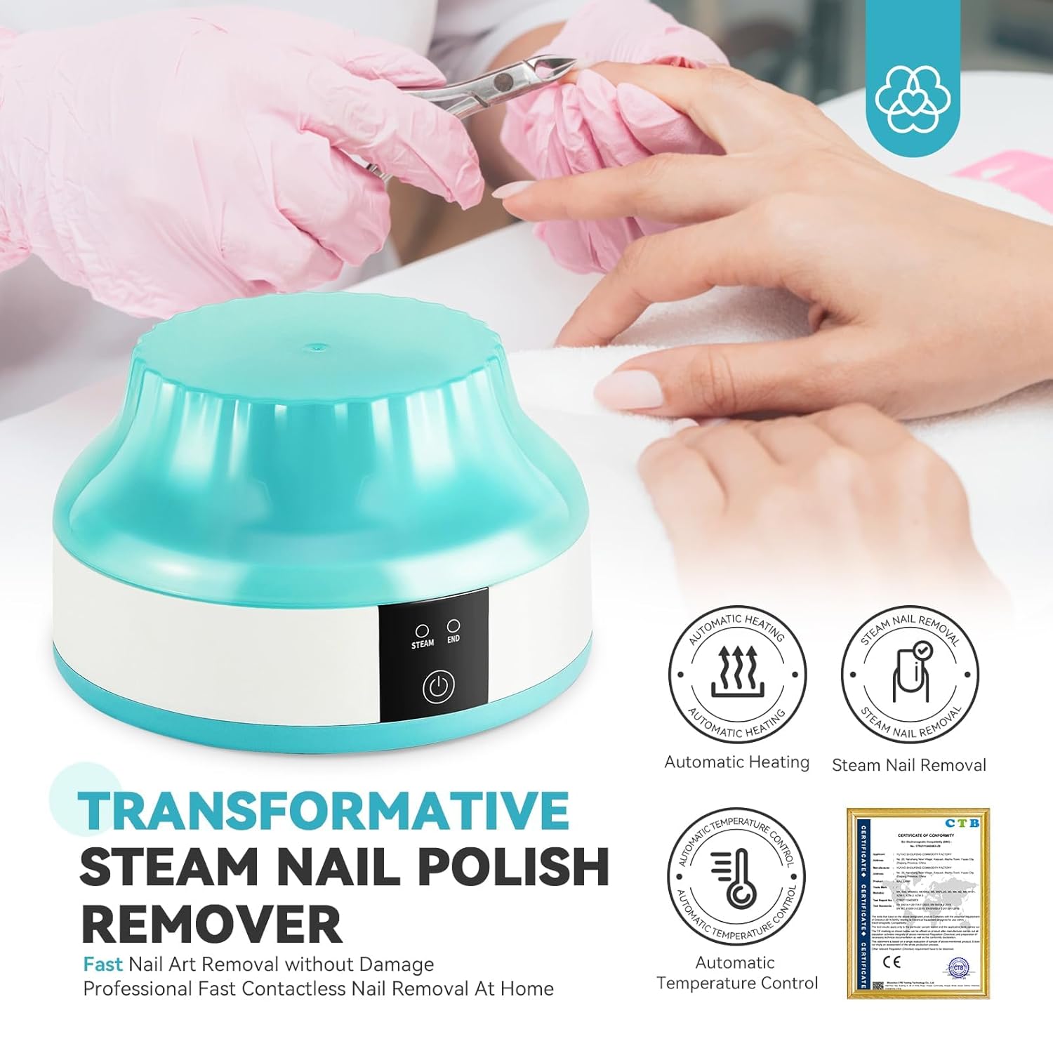 SAVILAND Heated Steam Electric Nail Polish Remover for Fast and Effortless Application - Image 2