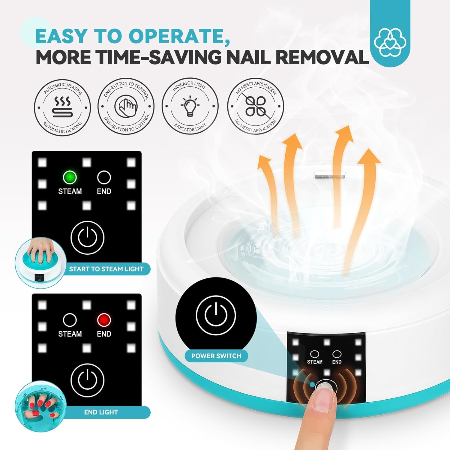 SAVILAND Heated Steam Electric Nail Polish Remover for Fast and Effortless Application - Image 4