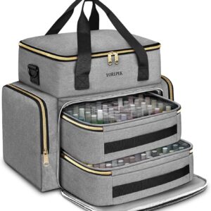 YOREPEK Extra Large Nail Polish Organizer Case for 100+ Bottles with Pouches