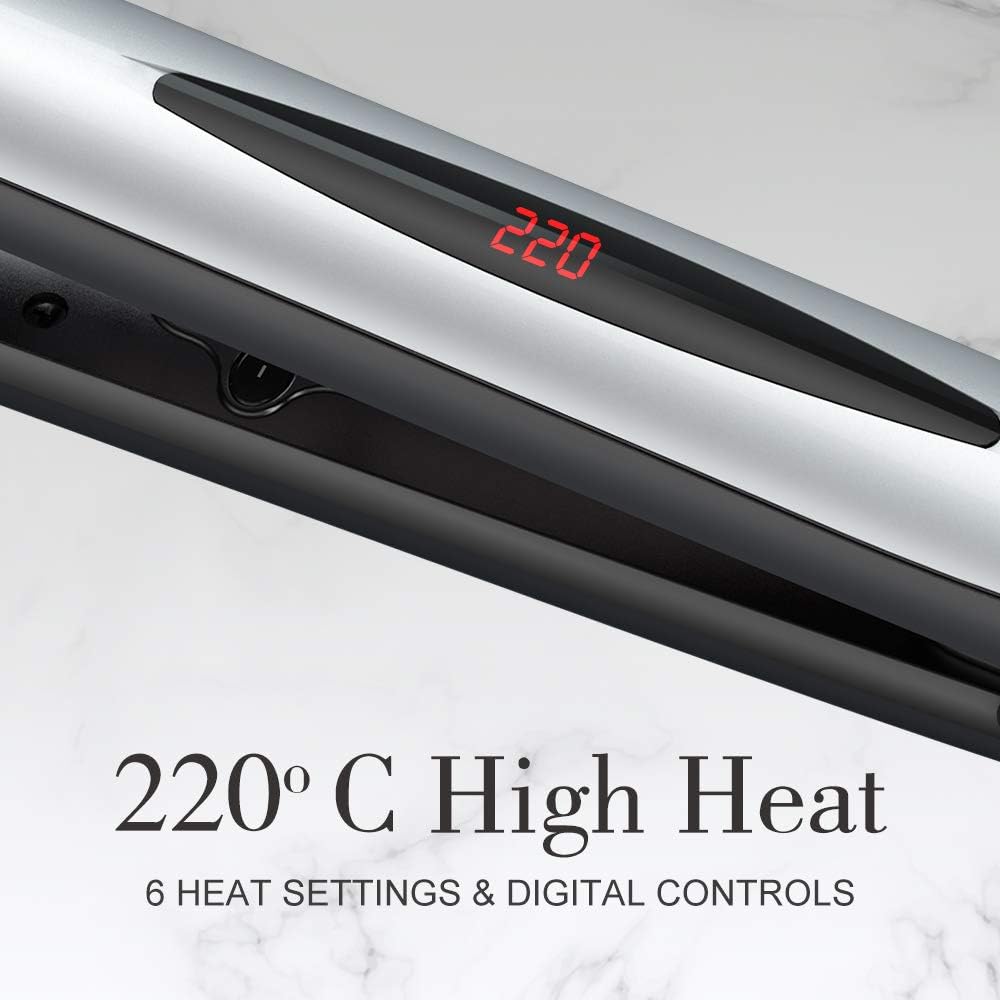 1 Inch Ionic Ceramic Hair Straightener Professional Flat Iron with LED Digital and Temperature Control from 284℉ to 446℉ Auto Shut Off - Image 2