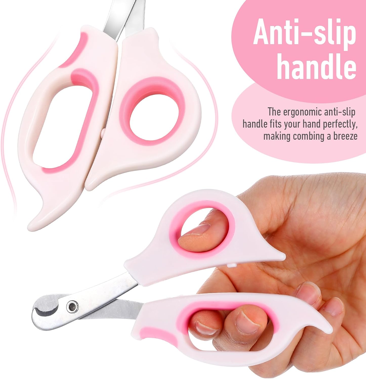 Stainless Steel Angled Edge Small Pet Nail Clippers for Cats Reptiles Birds Hamsters - Image 3