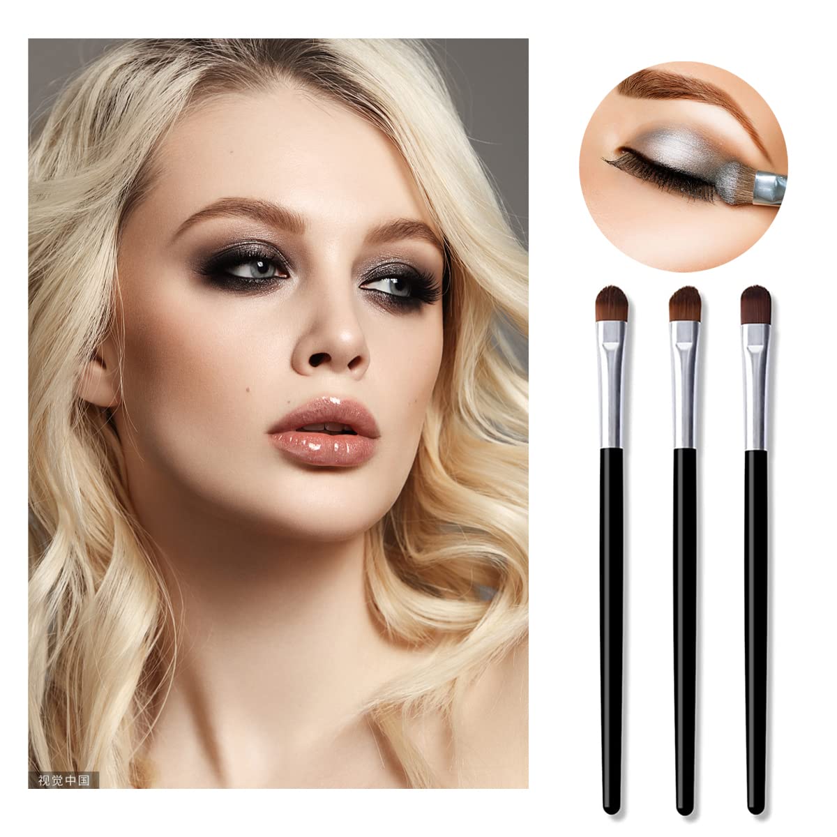 10 Color Matte Eyeshadow Palette High Pigment with 3 Natural Look Brushes - Image 3