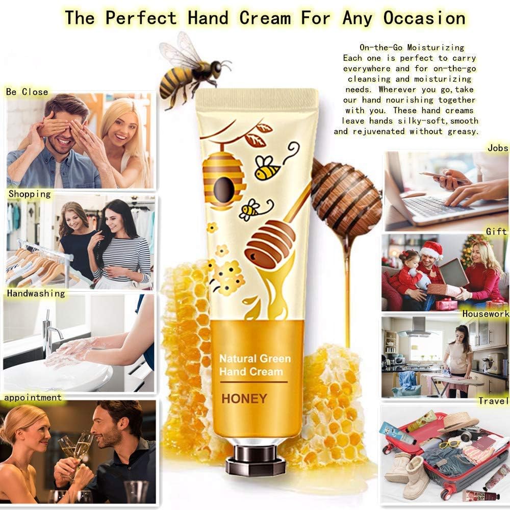 10 Pack Hand Cream for Women and Girls,Hand Cream for Dry Cracked Hands Deeply Moisturizing Hand Lotion with Shea Butter Vitamin E for Work Mini Travel Size Moisturizer Gift Set for Women - Image 6
