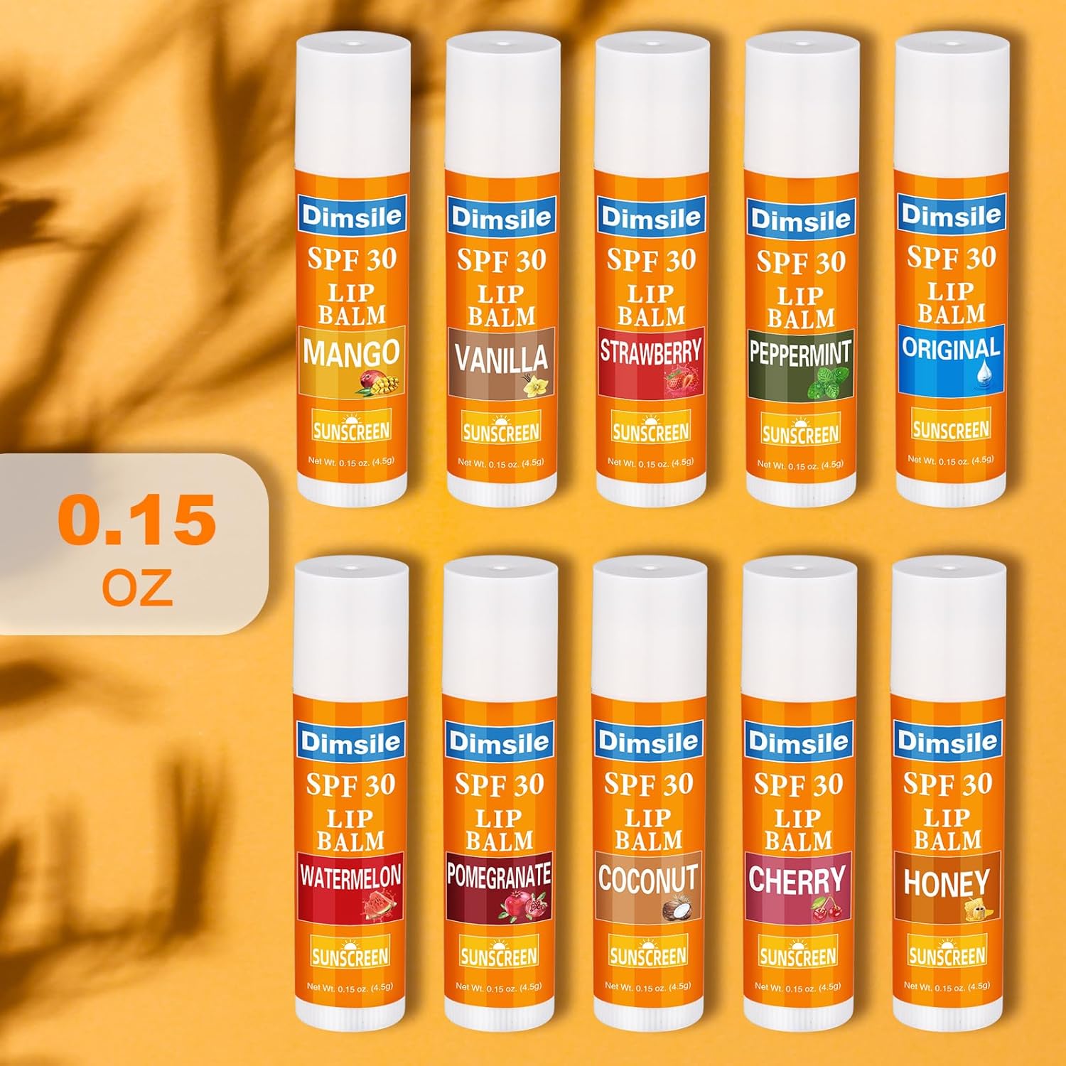 10 Pcs Sunscreen Lip Balms SPF 30 Lip Balms Bulk, Summer Party Gifts Favors Travel Sunscreen for Women Men, 10 Flavors - Image 6