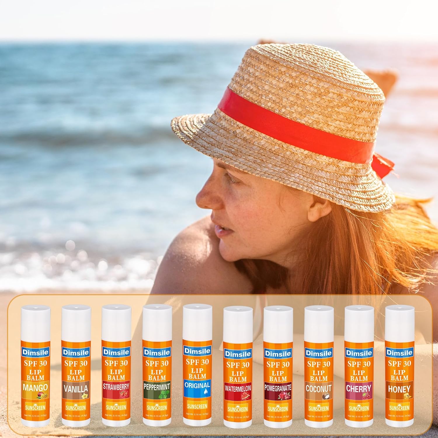 10 Pcs Sunscreen Lip Balms SPF 30 Lip Balms Bulk, Summer Party Gifts Favors Travel Sunscreen for Women Men, 10 Flavors - Image 5