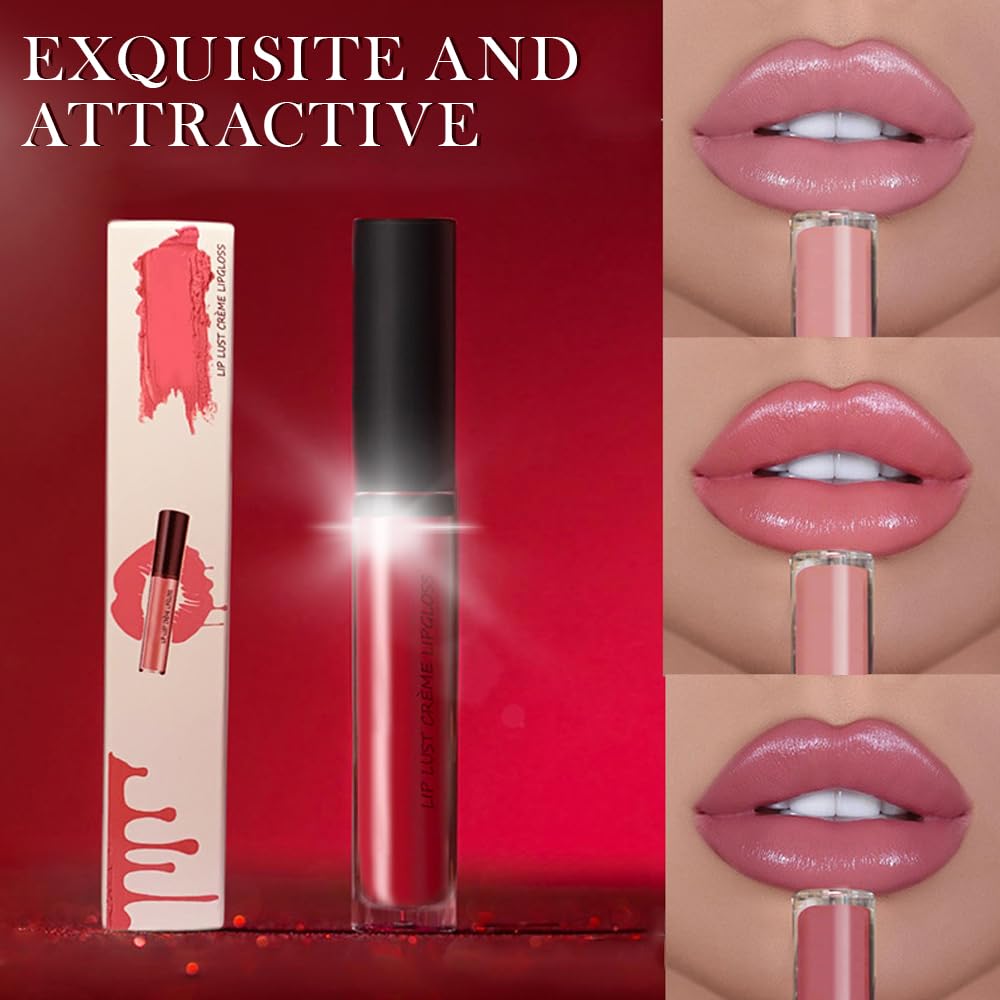 12 Colors Cream Texture Lipstick 2025 New Long Lasting Lipstick Lipgloss Velvet Lip Makeup, Natural Non-Fading Liquid Lip Stick Non-Stick Lip Gloss Hydrating Lip Tint for Women (#03, 2fl oz/6ml) - Image 4
