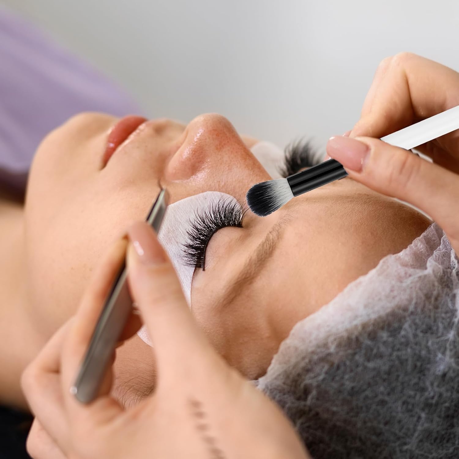12 PCS Eyelash Cleaning Brush Lash Extension Brushes for Cleansing Lash Bath Cleanser Brush Lash Shampoo Brush Eyeshadow Brush Set Lashes Extension Supplies - Image 5