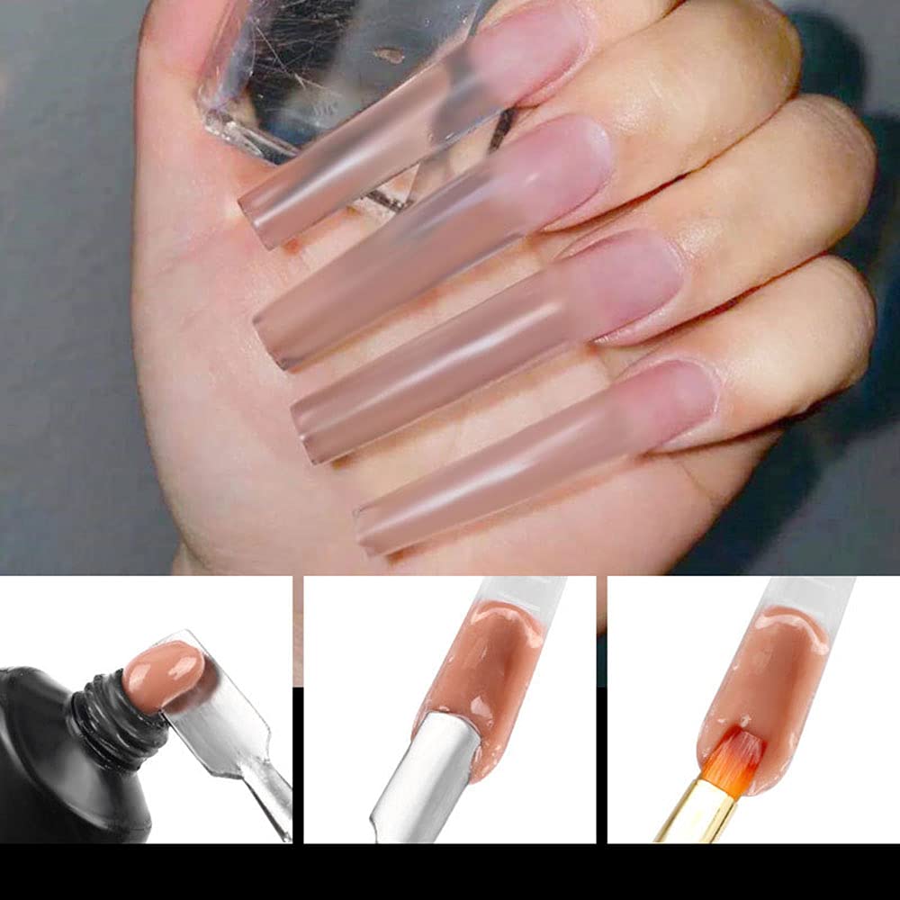 120PCS Nail Form C Curve U Shape Nail Gel Nail tips Acrylic Nail Forms Clear Fake Nails12 Sizes with Scale - Image 6