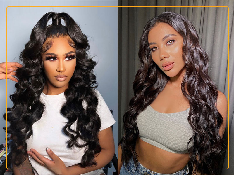 wavy human hair bundles
