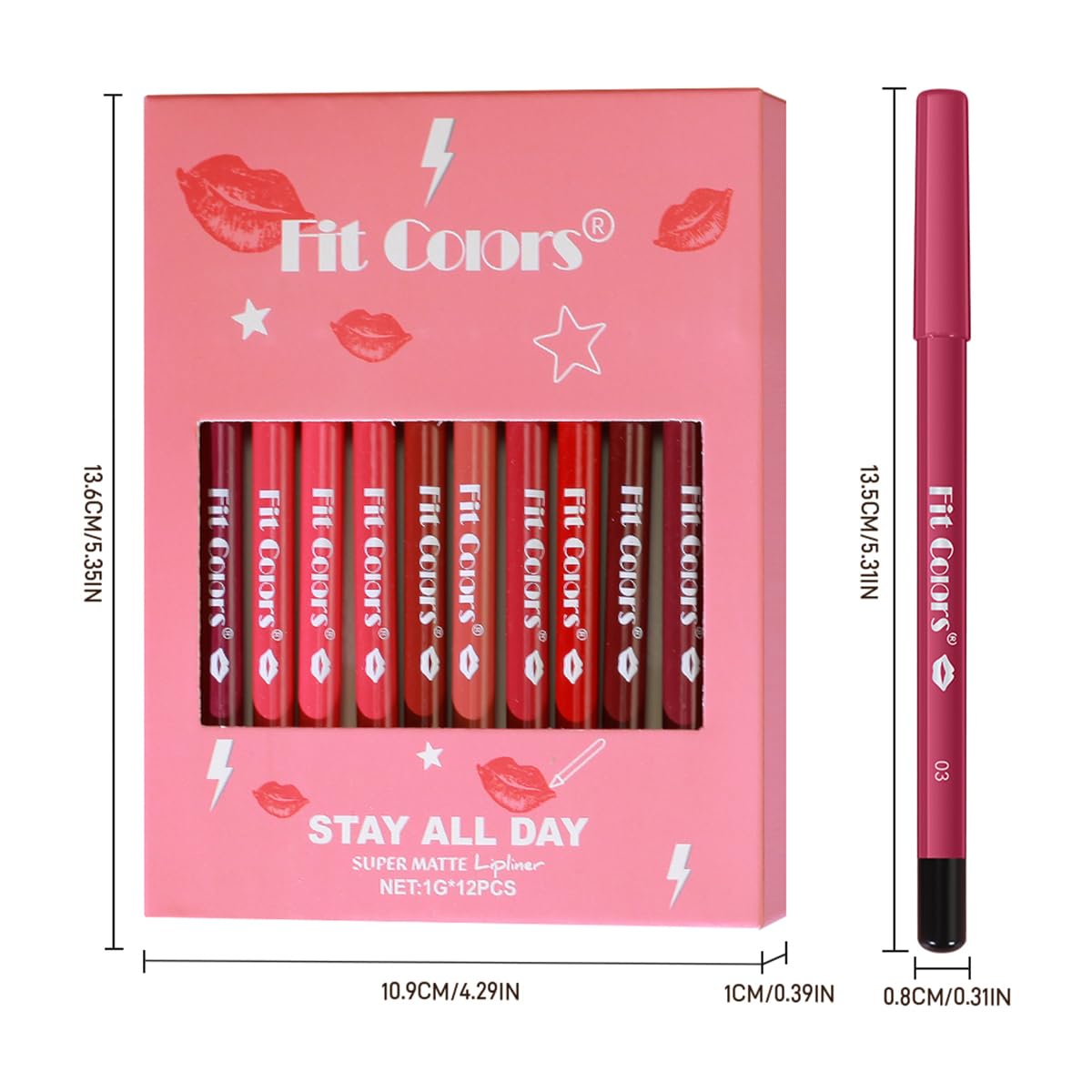 12Pcs Matte Lip Liner Set,Creamy Velvet Lipstick,One Step Lips Makeup Kit,Waterproof Long Lasting Smooth High Pigmented Lip Pencil for Daily - Image 6