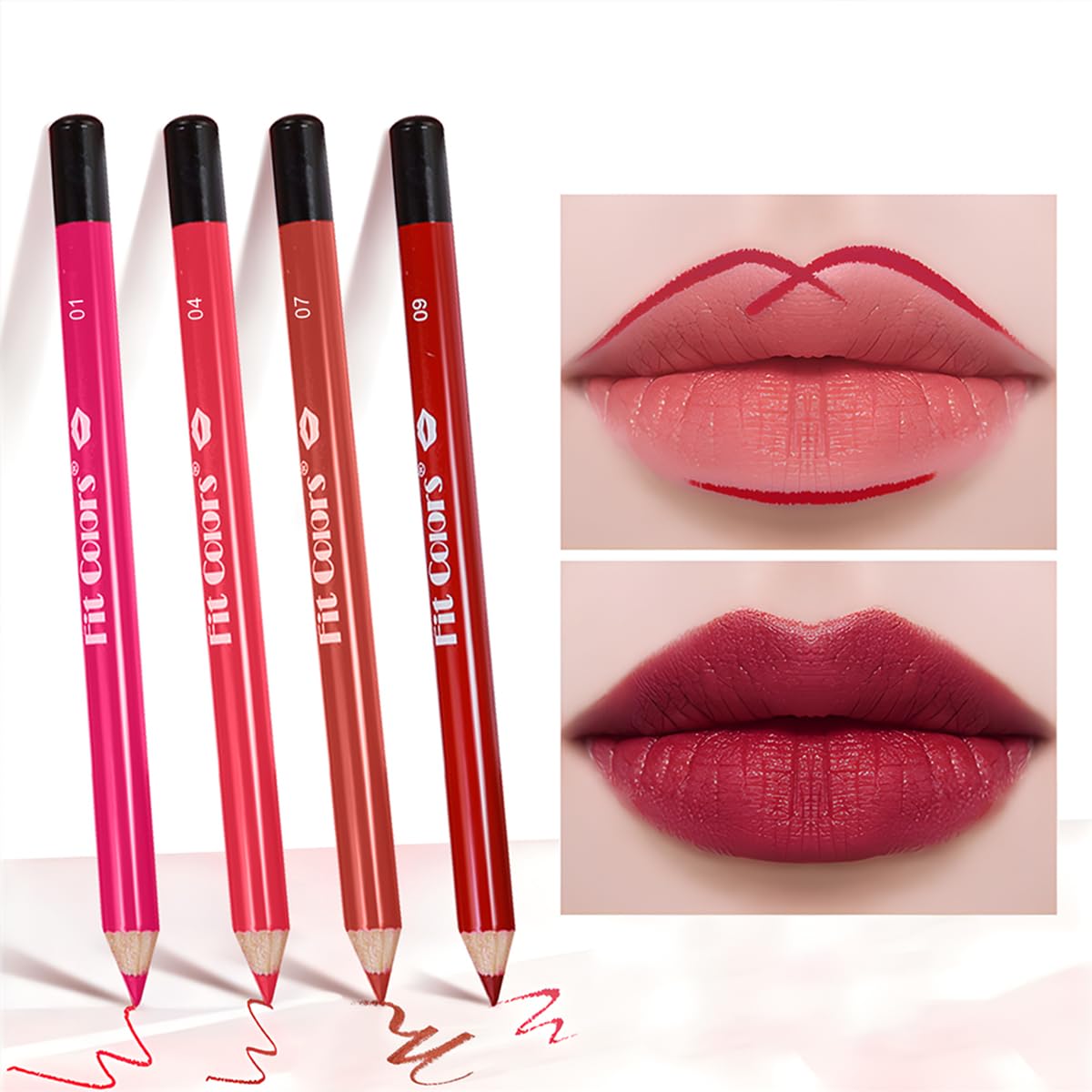 12Pcs Matte Lip Liner Set,Creamy Velvet Lipstick,One Step Lips Makeup Kit,Waterproof Long Lasting Smooth High Pigmented Lip Pencil for Daily - Image 4