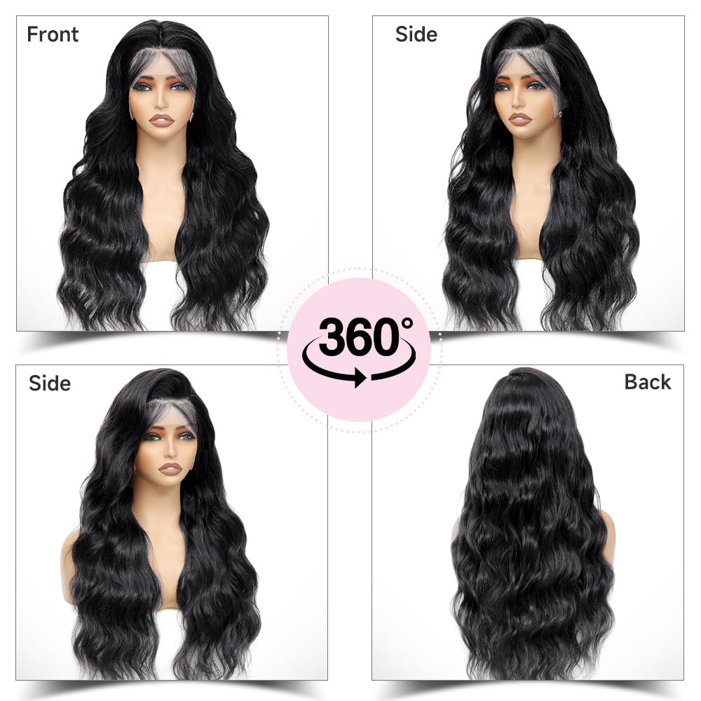 13x6 Lace Front Wigs Human Hair 200% Density 28 Inch Body Wave Lace Front Wigs Human Hair Pre Plucked Real Human Hair Wig with Baby Hair Glueless Wigs Human Hair Lace Front Wigs - Image 7
