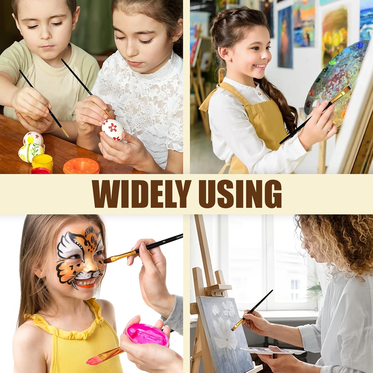 15-Piece Paint Brush Set, Professional Artist Paint Brushes for Kids and Adults - Perfect for Canvas, Fabric, Watercolor, Oil or Acrylic Painting - Ideal for Beginners & Professionals - Image 6