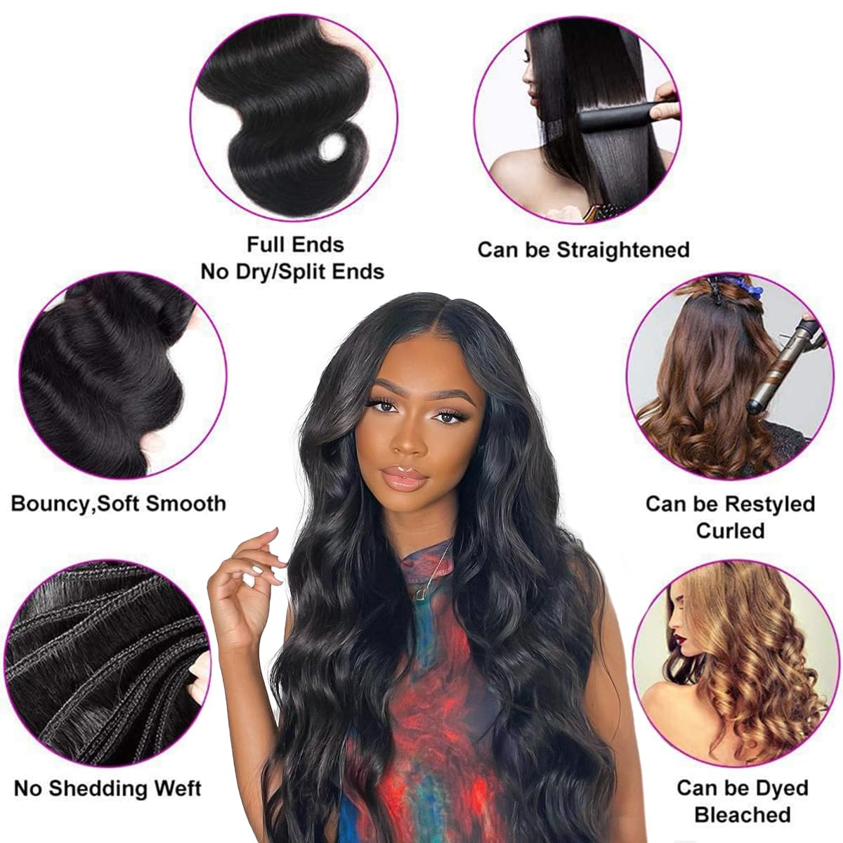 15A Raw Human Hair Bundles 18 20 22 24 Inche Body Wave Human Hair,Triple Lifespan Indian Virgin Hair,No Tangle Shedding,Multiple Washes Keep Texture Silky Soft - Image 6