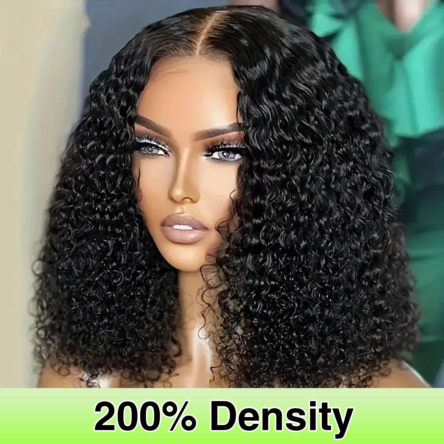 16 Inch Deep Wave Human Hair Bob Wig 200% Density HD Lace Frontal - Image 6