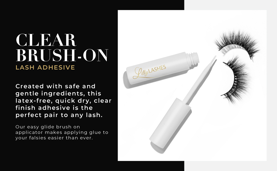 Lilly Lashes Clear Eyelash Glue Application